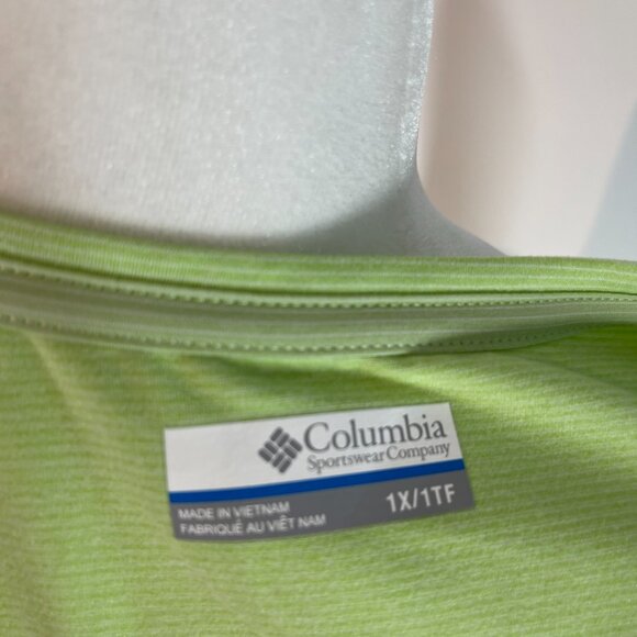Columbia Short Sleeve V-neck Green Shirt size 1X - Picture 4 of 4